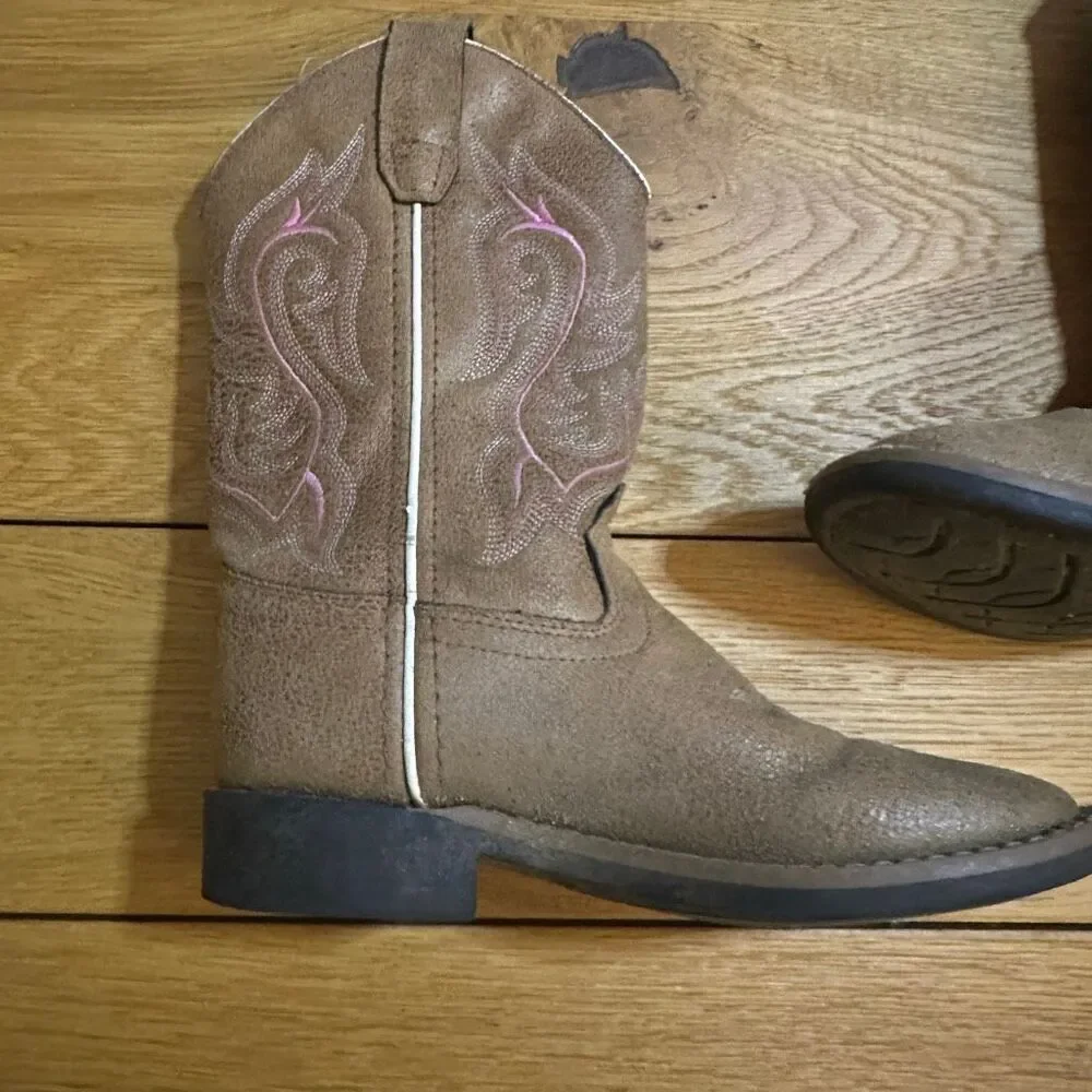 Shyanne girls Madison faux leather western boot girls 13